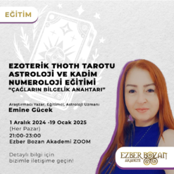Ezoterik Thoth Tarotu Astroloji ve Kadim Numeroloji Eğitimi “Çağların Bilgelik Anahtarı”